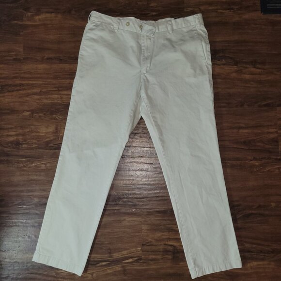 Polo Ralph Lauren Pants Mens 36x30 Tan Stretch Custom Fit Double Button - Picture 7 of 16